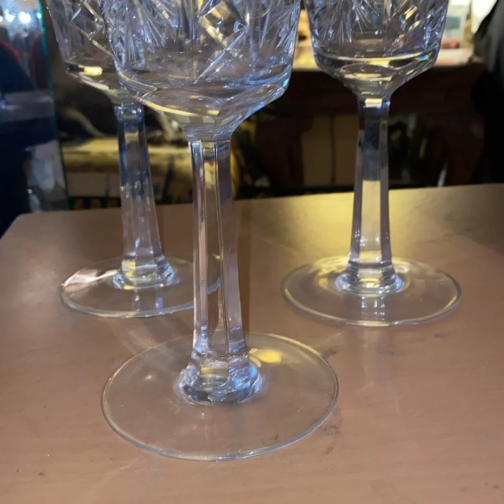 NACHTMANN Crystal Andernach Red Wine 6" Glasses Bavaria Germany Set of 3 - Picture 3 of 4